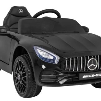 MercedesGT de batería para niños de 4 años, Negro, 12V, RC INDA513-RA-HL-2588